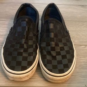 Used Black Checkered Slides Size 6.5